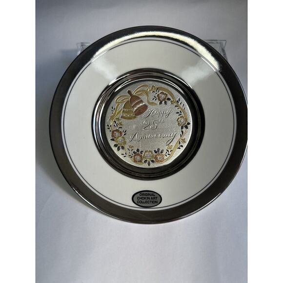Japanese Dynasty China Chokin Art 25th Anniversary 6.5"‎ Collector Plate - Picture 1 of 2